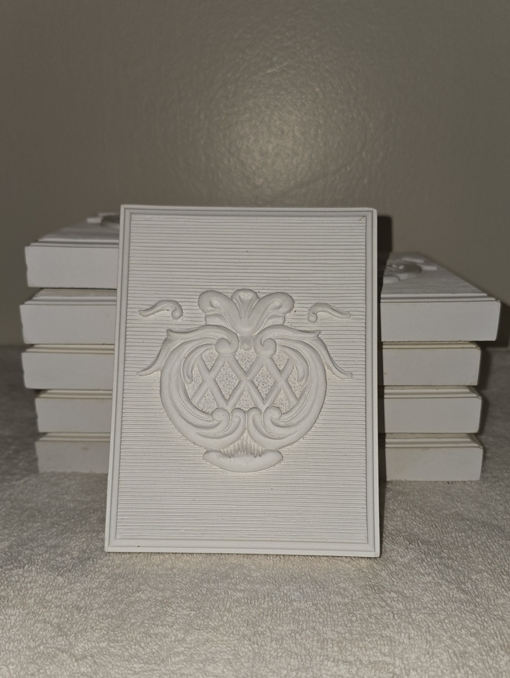 Set of 10 NEW Matley Moulding Bone White Heirloom Plinth Moulding Block